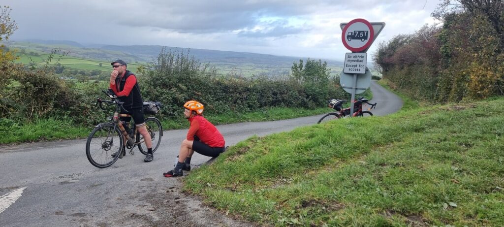 Cycling in the countryside.