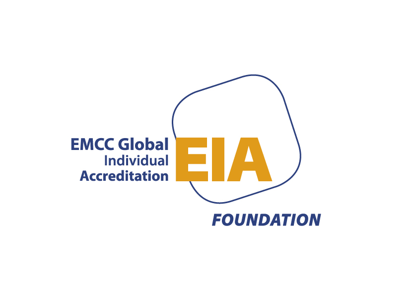 EMCC foundation level accreditation logo.